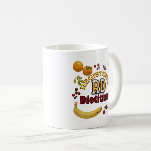 フルーツのようなRDによって登録されている栄養士 コーヒーマグカップ (正面右)