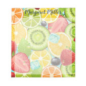 フルーツのカスタマイズ ノートパッド (正面)