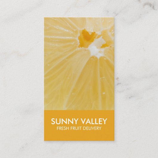 フルーツのクローズアップ小売卸売 名刺 (正面)