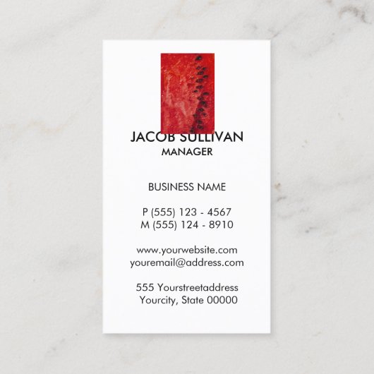 フルーツのクローズアップ小売卸売 名刺 (裏面)