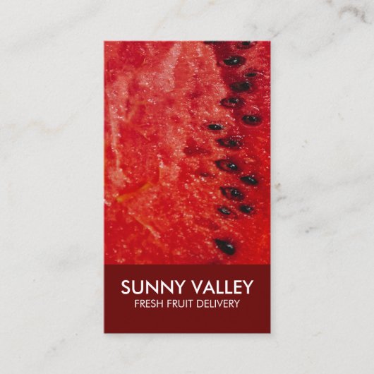フルーツのクローズアップ小売卸売 名刺 (正面)