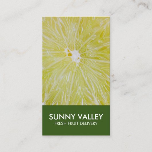 フルーツのクローズアップ小売卸売 名刺 (正面)