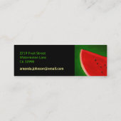 フルーツのスイカの鮮やかでカスタムな小型名刺 スキニー名刺 (裏面)