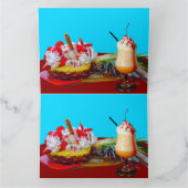 フルーツのスムージーとパイナップルとアイスクリーム カード (内部)