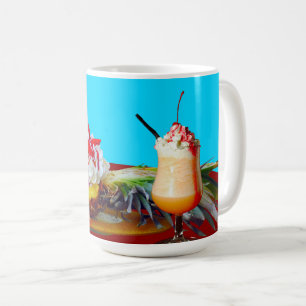 フルーツのスムージーとパイナップルとアイスクリーム コーヒーマグカップ