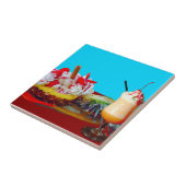 フルーツのスムージーとパイナップルとアイスクリーム タイル (側面)