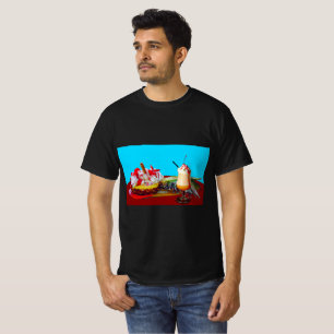 フルーツのスムージーとパイナップルとアイスクリーム Tシャツ