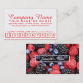 フルーツのスムージーのロイヤリティプログラム ロイヤリティカード (正面/裏面)