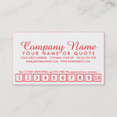 フルーツのスムージーのロイヤリティプログラム ロイヤリティカード (正面)