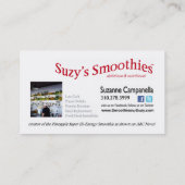 フルーツのスムージーの栄養士の食糧コーチ 名刺 (裏面)