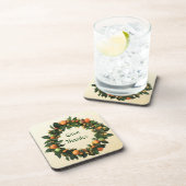 フルーツのリースの感謝祭のコルクのコースター コースター (右側)