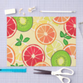 フルーツの切り分け皿パターンの切り離し 薄葉紙 (クラフト)