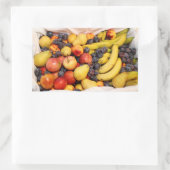 フルーツの十分のバスケット 長方形シール (バッグ)