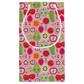 フルーツの台所イラストレーションパターン スモールペーパーバッグ (裏面)