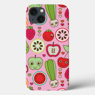 フルーツの台所イラストレーションパターン iPhone 13ケース