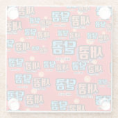 フルーツの味：「새콤달콤」(sae-com dal-com) ガラスコースター (裏面)