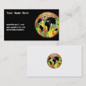 フルーツの地球、ここのあなたの名前、 名刺 (正面/裏面)