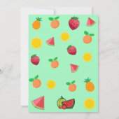 フルーツの夏の誕生日パーティーのような甘さ 招待状 (裏面)