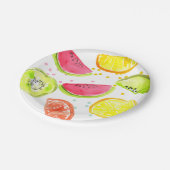 フルーツの子供のパーティーの誕生日の紙皿 ペーパープレート (アングル)