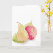 フルーツの整理の挨拶状 カード (黄色い花)