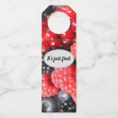 フルーツの新鮮な果実の写真と文字 ボトルネックタグ (正面)