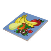 フルーツの明るい色が素敵なキッチン タイル (側面)