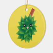 フルーツの王様 ドリアン かわいい マンガ セラミックオーナメント (左)