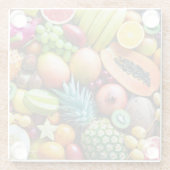 フルーツの美味しい表示 ガラスコースター (裏面)