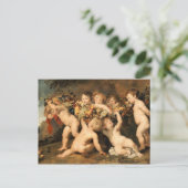 フルーツの花輪- Rubens ポストカード (スタンド正面)