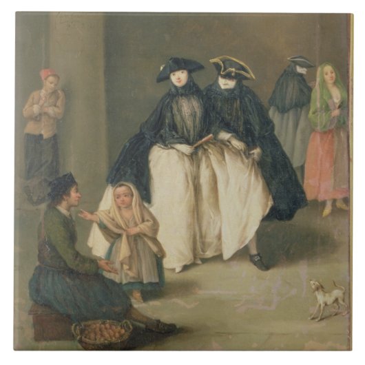 フルーツの販売人 タイル (正面)