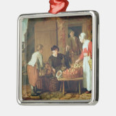 フルーツの販売人 メタルオーナメント (左)