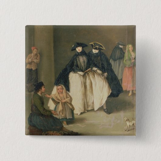 フルーツの販売人 缶バッジ (正面)