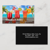 フルーツの野菜ジュースの菜食主義のプールのバー 名刺 (正面/裏面)