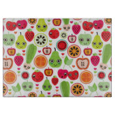 フルーツはイラストレーションのりんごをからかいます カッティングボード (正面)