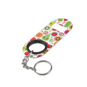 フルーツはイラストレーションのりんごをからかいます キーホルダー栓抜き (裏面アングル)