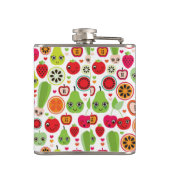 フルーツはイラストレーションのりんごをからかいます フラスク (裏面)