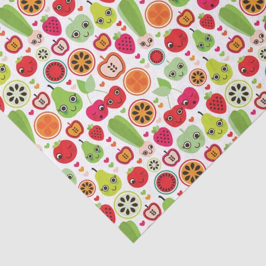 フルーツはイラストレーションのりんごをからかいます 薄葉紙 (詳細)