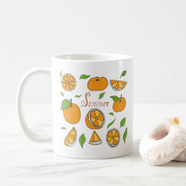 フルーツは夏！ミニマリスト かわいい コーヒーマグ コーヒーマグカップ