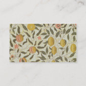 フルーツまたはザクロの壁紙のデザイン 名刺 (裏面)