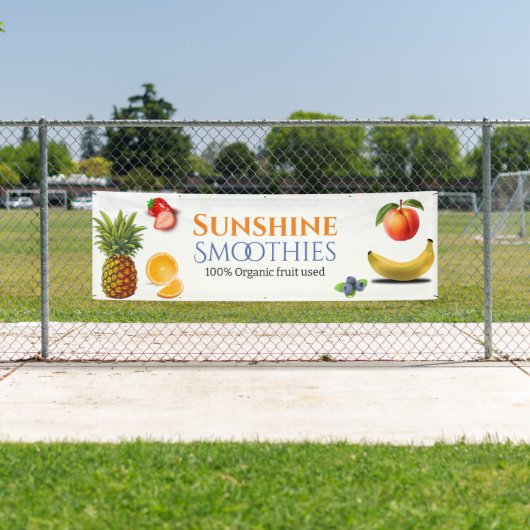 フルーツをテーマにしたビジネス 横断幕 (インサイチュ)