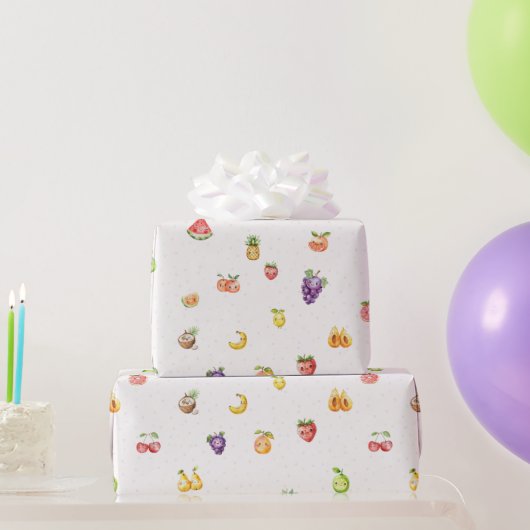フルーツをテーマにした包装紙 ラッピングペーパー (パーティーギフト)
