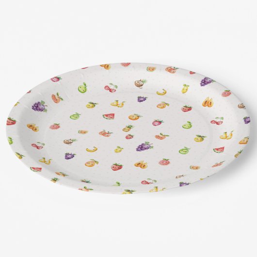 フルーツをテーマにした ペーパープレート (アングル)