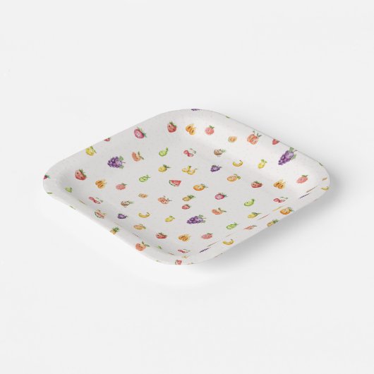 フルーツをテーマにした ペーパープレート (傾斜あり)