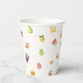 フルーツをテーマにした 紙コップ (裏面)