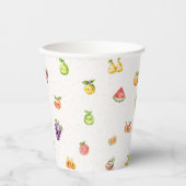 フルーツをテーマにした 紙コップ (正面)