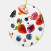 フルーツを混ぜる セラミックオーナメント (左)
