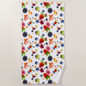 フルーツを混ぜる ビーチタオル (正面)