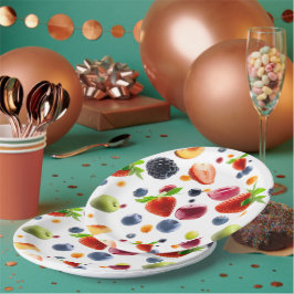 フルーツを混ぜる ペーパープレート