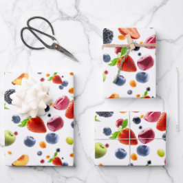 フルーツを混ぜる ラッピングペーパーシート
