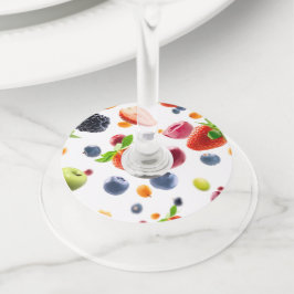 フルーツを混ぜる ワイングラスタグ